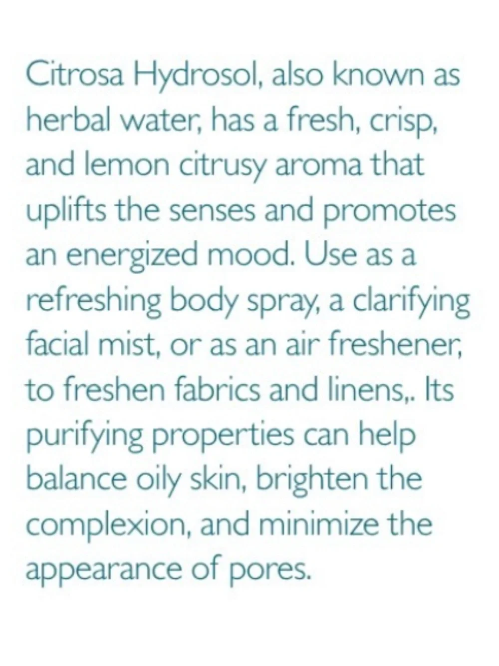 Citrosa Hydrosol - Sonoma Coast Botanicals - Aromatherapy Mist